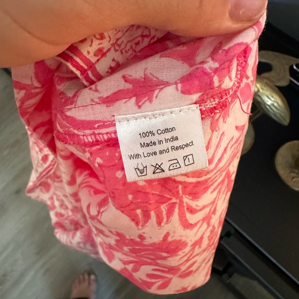 La Plage Ruthie Ruffle Top, Pink Bird - Picture 5 of 8